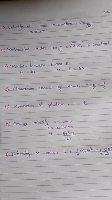 Class12th physics#electromagnetic waves#shortnotes #formula list#JEE#NEET#CBSE# Shortvideo# смотреть онлайн