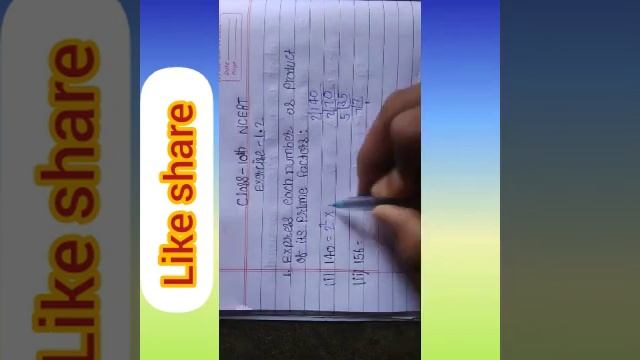Ch-1 Of Class 10th Exercise 1.q.no.i And Ii | Express Each Number As A Product Of Its Prime Factor