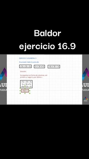 Solución álgebra de Baldor ejercicio 16 #excel #algebradebaldor #words #educacion #tutorial смотреть онлайн