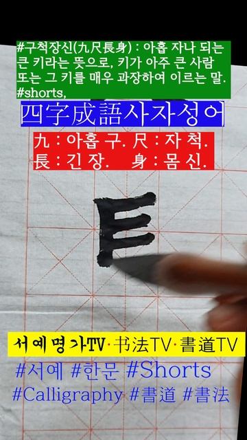 #구척장신(九尺長身) : 아홉 자나 되는 큰 키라는 뜻으로, 키가 아주 큰 사람 또는 그 키를 매우 과장하여 이르는 말. #shorts, смотреть онлайн