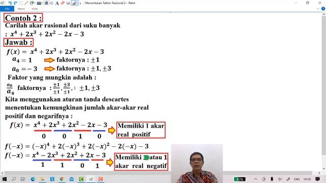 Cara Menentukan Faktor/Akar Rasional Dari Suku Banyak : Polinomial Matematika Peminatan Kelas 11 SM