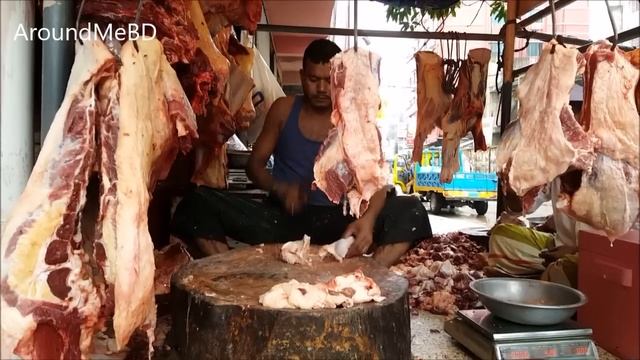 Beef Market | Muslim Bazar Cow Meat Processing Dhaka Bangladesh смотреть онлайн