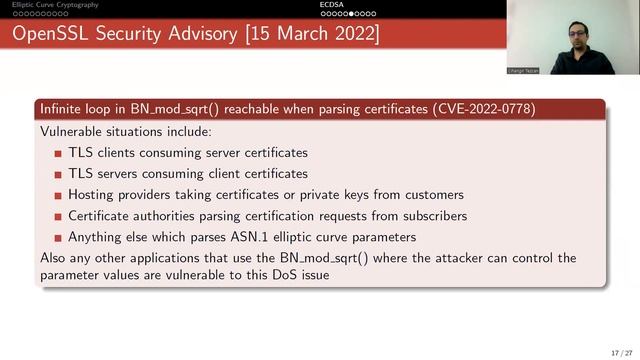 Elliptic Curve Digital Signature Algoritm смотреть онлайн