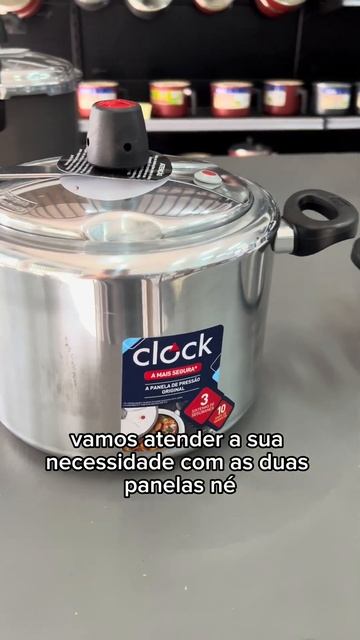 Kit Com 2 Panelas de Pressão Clock 4,5 Litros e 3 Litros Original Polida Fechamento Interno смотреть онлайн