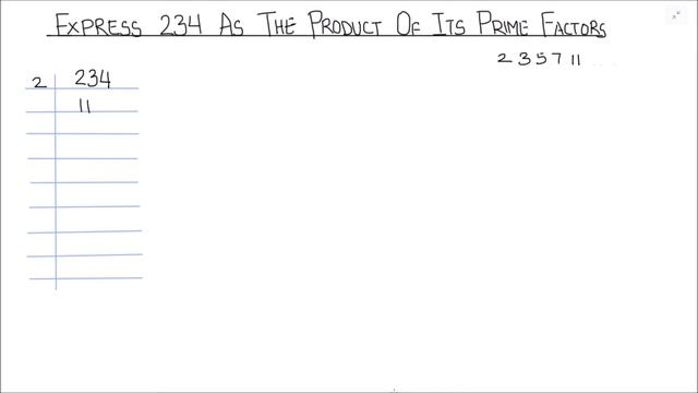 How to Find the Factors of 234 / Express 234 as the Product of its Primes / Prime Factorization смотреть онлайн