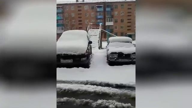 Снег в Хакасии. Апрель 2019