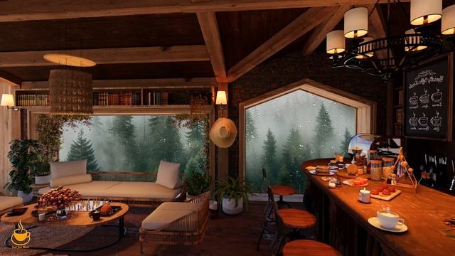 Уютная осенняя кофейня с приятной джазовой музыкой для отдыха/учебы/работы до #7