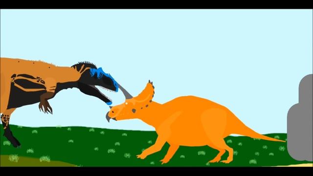 БИТВА    Triceratops Vs Giganotosaurus