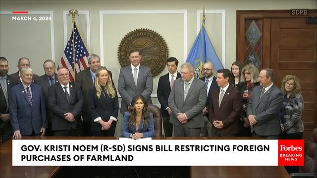 BREAKING: Kristi Noem Warns Of China Threat To US, Signs Bill To Restrict Foreign Farmland Ownershi смотреть онлайн
