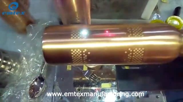 Laser Marking on Copper bottle | Bottle Designing Machine - Emtex