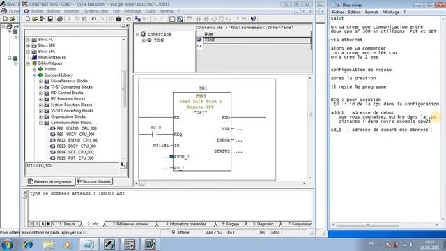 Put/get Fonction  Siemens S7 300 Ethernet  Communication