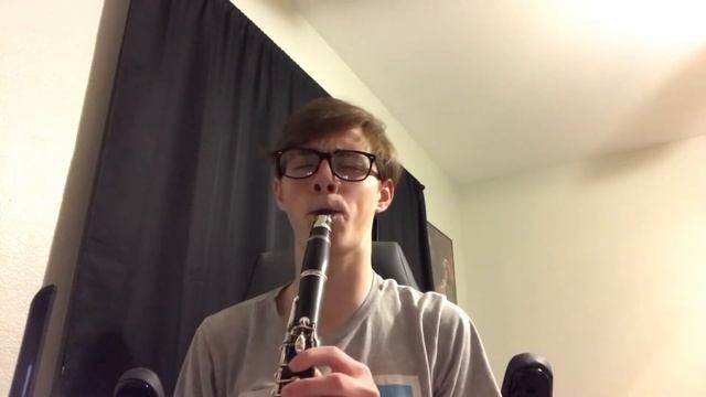 D Harmonic Minor Clarinet Scale