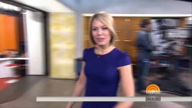Dylan Dreyer - side view - yellow stiletto heels & short dress - nice legs - March 27, 2015 смотреть онлайн