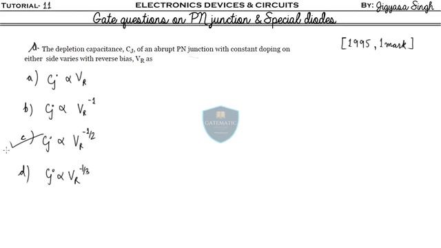 Lec 11 GATE Problem on PN Junction & Special Diodes смотреть онлайн