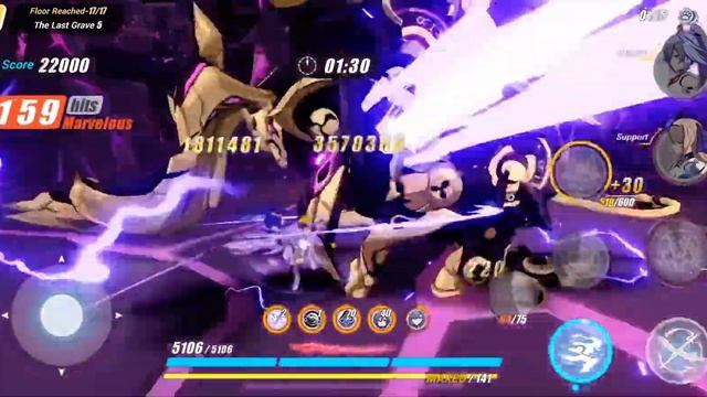 HoO vs floor 17 boss & Elysia - Elysian realm finality clear | Honkai Impact 3rd смотреть онлайн