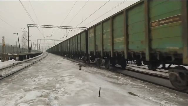 Электровозы ВЛ10У-764 и 2ЭС4К-??? "Дончак" с полувагонами смотреть онлайн