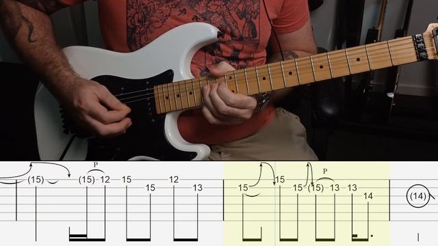 Iron Maiden - 2 Minutes To Midnight Full Guitar Tutorial (With Tabs) смотреть онлайн