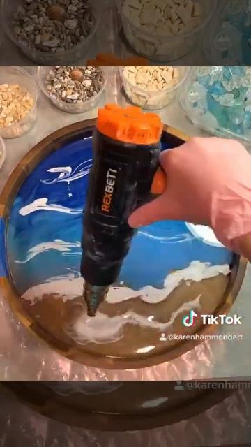 Beach tray resin pour process video смотреть онлайн