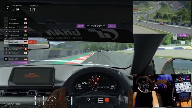 PS5 4K: GTSport Supra Legends Rennen4: RedBullRing, GR Supra RZ, Fanatec GT DD Pro Wheel Podium Bas смотреть онлайн
