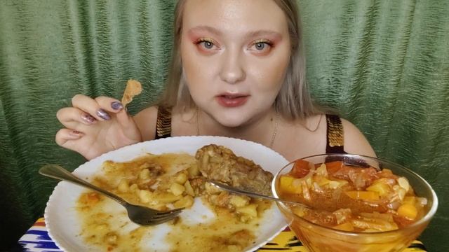 Мукбанг/Mukbang. Говядина с тушёной картошкой и салат. +18 Бессердечные 1 часть истории. смотреть онлайн