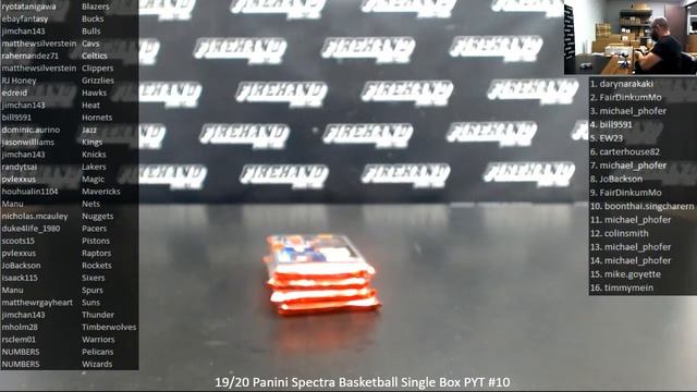 1/18/2021 19/20 Panini Spectra Basketball Single Box PYT #10