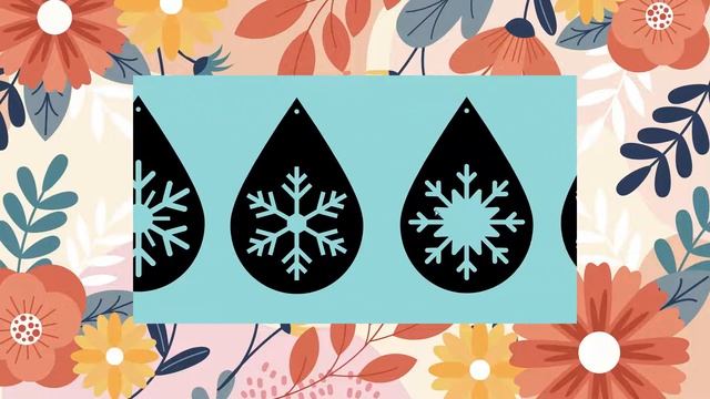 Snowflake Earring SVG Vector Silhouette Cameo Cricut Laser Cut File Dxf Eps Clipart Png смотреть онлайн