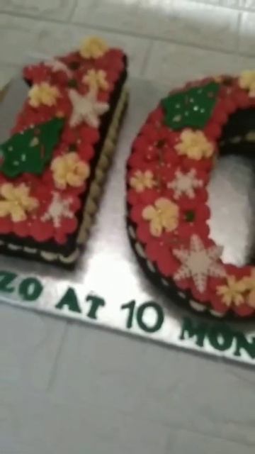 Christmas Number Cake theme Cake ideas #short смотреть онлайн