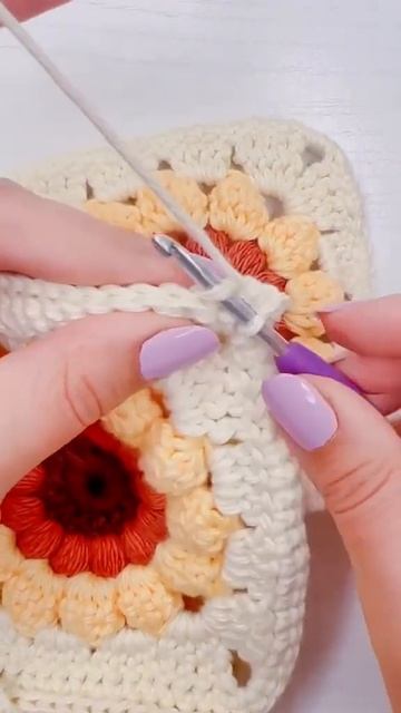 How to Crochet a Sunflower Square Bag Part 1 (2) #crochet смотреть онлайн