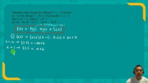 #5 MATEMATIKA IPA SIMAK UI 2018 KODE 411 NO 1 | SUKU BANYAK - TEOREMA SISA