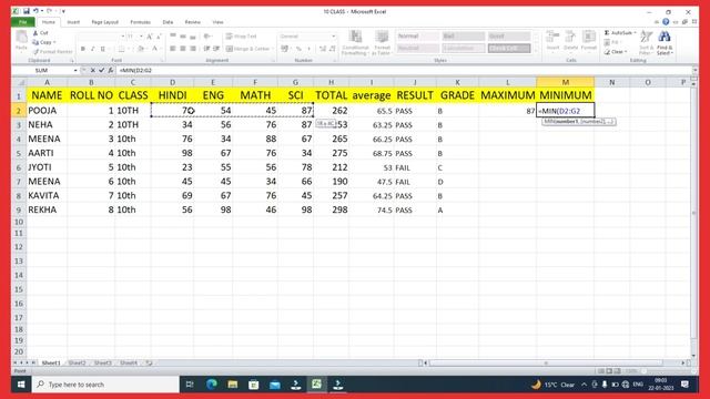 Total average minimum maximum result grade count Counta Countblank Countblank today excel formula♥️ смотреть онлайн