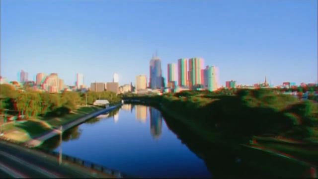 Melbourne - Yarra river flight - 3D anaglyph смотреть онлайн