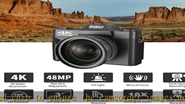 Digital Cameras for Photography, 4K 48MP Vlogging Camera 16X Digital Zoom Manual Focus Rechargeable смотреть онлайн