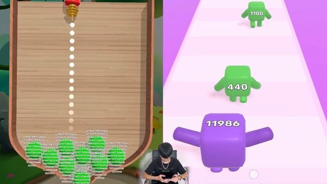 Laser Bubbles Vs Level Up Numbers - 2⭐123456789 Max Level Gameplay