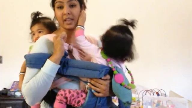 How To Tandem Babywear W/ A Mei Tai on Back смотреть онлайн