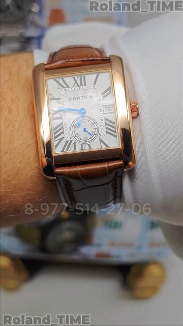 Мужские кварцевые часы Cartier Tank. Каталог в описании. смотреть онлайн