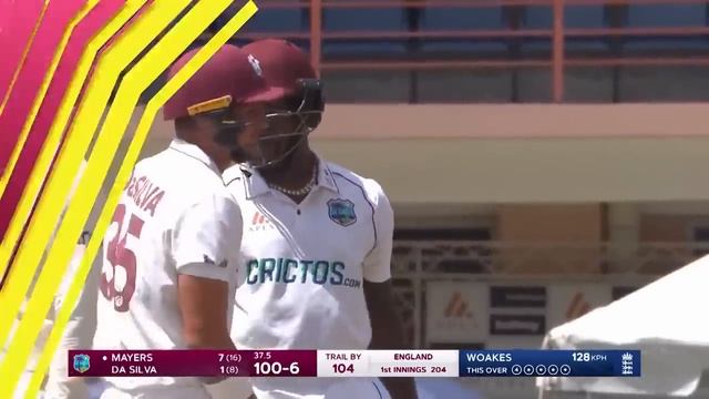 Mayers Takes 5-Wickets and Da Silva Hits Maiden Century | West Indies v England Test 2022 смотреть онлайн