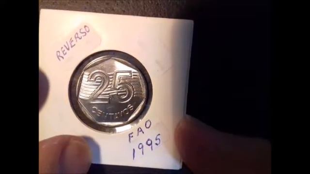 Moedas da FAO-Flor de Cunho e Circuladas 10 e 25 Centavos de 1995 смотреть онлайн