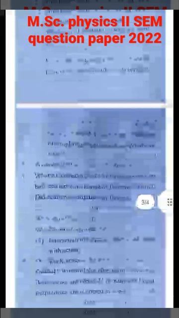 M.Sc. Physics II SEM Question Paper 2022 , Atomic Physics And Molecular Spectroscopy
