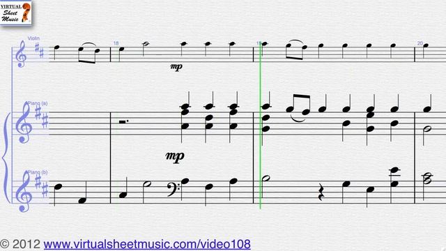 George Frideric Handel's, Hornpipe from Water Music, Violin and Piano sheet music - Video Score смотреть онлайн