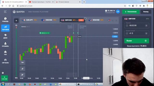 Онлайн торговля по объемно кластерному анализу / Бинарные опционы / Quotrex брокер / DeltaRiver