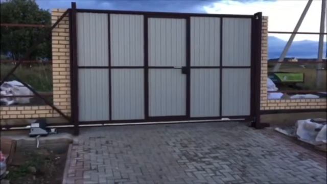 Откатные ворота с автоматикой Тосненский завод теплиц смотреть онлайн