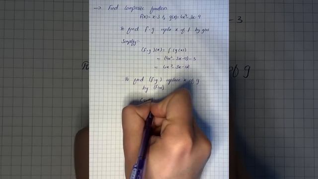 f(x)=x−3 and g(x)=4x^2-3x-9. Find composite function f\cdot g and g\cdot f | Plainmath смотреть онлайн