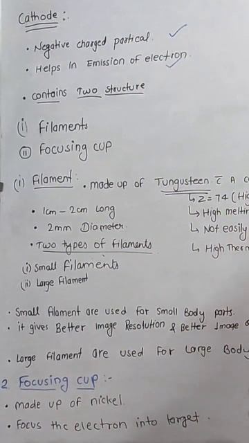 Cathode Filament On X-ray Tube