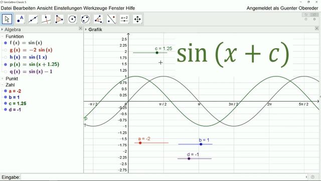 Winkelfunktionen Parameter Teil 3: sin(x+c) смотреть онлайн