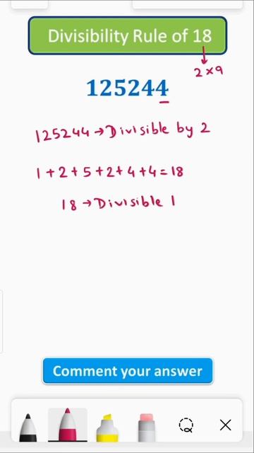 18 Divisibility Test | Divisibility Rule Of 18 #ytshorts #divisibilityrule #divisibility смотреть онлайн