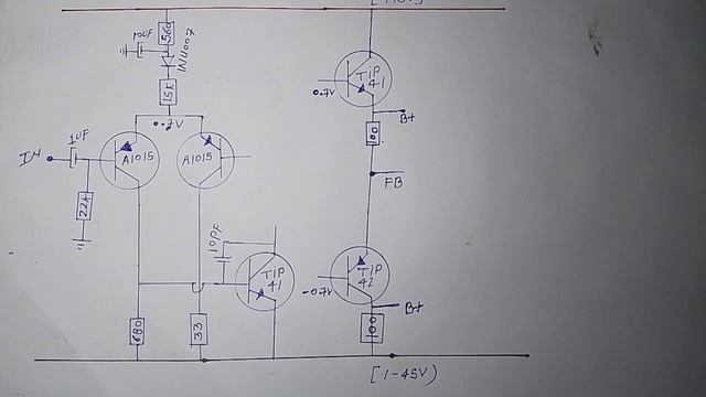 NPN+NPN Transistor 100 watt Amplifier Circuit Study||Class Ab Amplifier||With Diagram||in Hindi смотреть онлайн