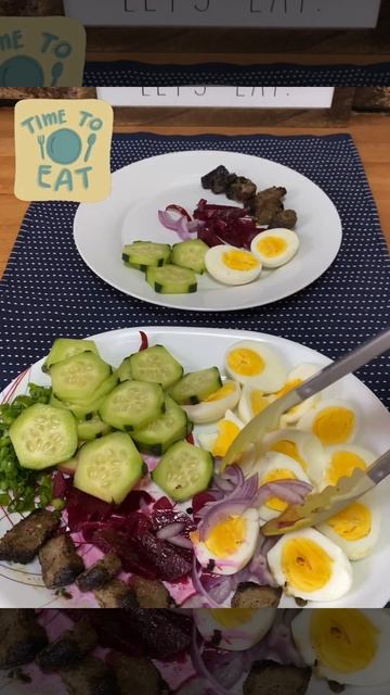 How To Eat Healthy Lunch Ideas | Boiled Eggs | Beef Liver | Pickled beets | #shorts смотреть онлайн