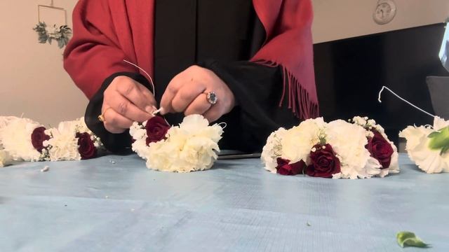 How To Make Red And White Gajras Step By Step April 20, 2024