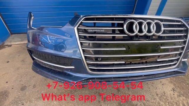 Бампер передний Audi A7 4G 2014 2015 2016 2017 2018 Целый без дефектов с решеткой и ПТФ смотреть онлайн