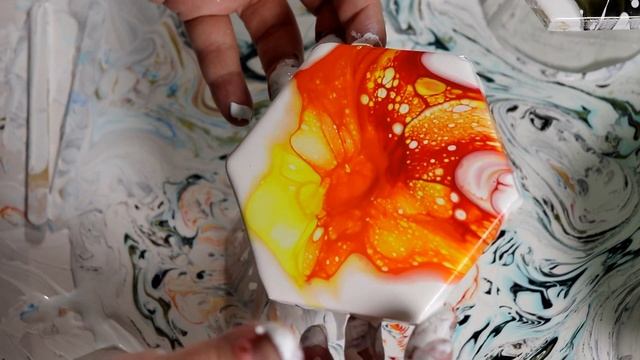 (330) CELL EXPLOSION!! Acrylic Pour with Unicorn Spit смотреть онлайн